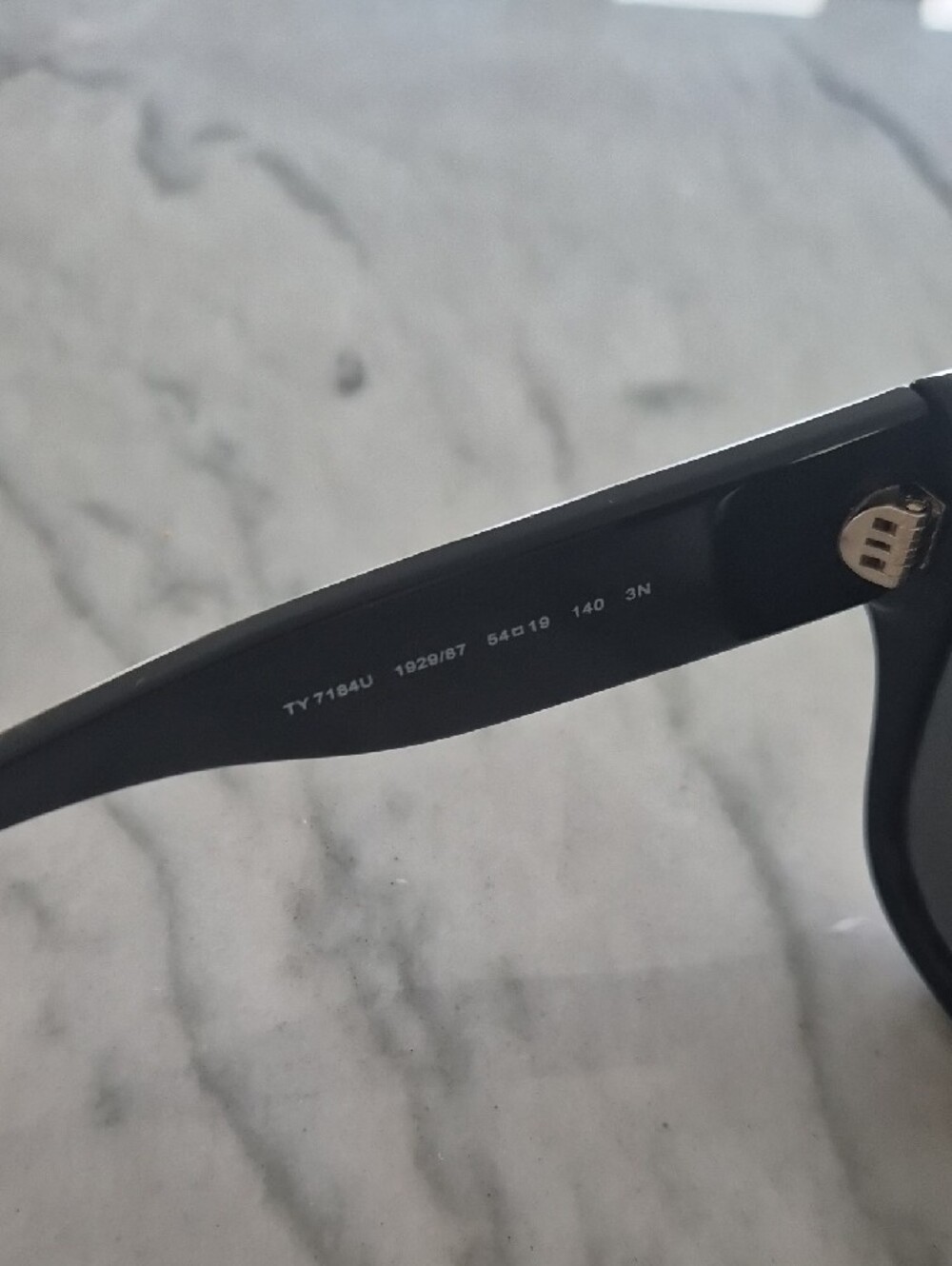 Tory Burch Black Cateye Sunglasses with White Trim - Picture 4 of 7
